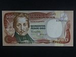 KOLUMBIE, 500 Pesos 1990, BNB. B968i, Pi. 431