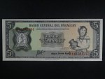PARAGUAY, 5 Guaranies 1952 číslovač vlevo nahoře, BNB. B811c, Pi. 195b