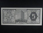 PARAGUAY, 5 Guaranies 1952 číslovač vlevo nahoře, BNB. B811c, Pi. 195b