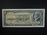 KUBA, 5 Pesos 1960, BNB. B814c, Pi. 91