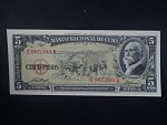 KUBA, 5 Pesos 1958, BNB. B814a, Pi. 91