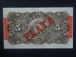 KUBA, 5 Pesos 1896, červeně PLATA, BNB. B306b, Pi. 48