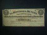KUBA,1 peso 1896 Junta Central Republicana, BNB. B601a, Pi. 64