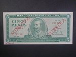 KUBA, 5 Pesos 1988 specimen MUESTRA, BNB. B825is, Pi. 92