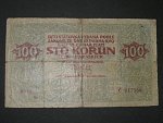 100 Kč 15.4.1919 padělek typ 4, barevná typ určující fotokopie od Dr. Moravce