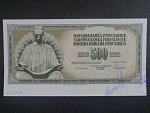 500 Dinara 1986, schvalovací tisk s okrajem, raz. + podpis, BNB. B413er, Pi. 91c