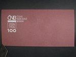 100 Kč 2026 série PJ 09 pamětní k 100.výročí ČNB, motiv s Vilémem Pospíšilem, dárkový obal