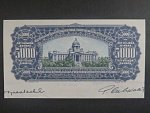 5000 Dinara 1955 schvalovací tisk s okrajem + podpis, líc jen podtisk, BNB. B327a, Pi. 72