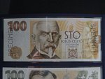 sada 6 kusů pamětní 100 Kč 2019, 2022 a 2026, 3x vydané s 2x svisle perf. SPECIMEN a 3x nevydané s přítiskem nebo hologramem, náklad 500 ks
