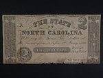 USA, 2 Dollars 1861 - Severní Karolína, v oběhu během občanské války