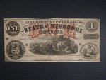 USA Missouri Defense Bond, 1 Dollar 1861, (válečný dluhopis)