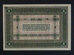 2 Lire 1918 Benátky - okupace Rakousko-Uherskem, BNB. B505a, Pi. M5
