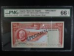 ANGOLA, 500 Escudos 1970 Specimen, PMG 66, BNB. B421bs1