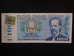1000 Kč 1985/1993 série U 05 I.deska, kolek lepený