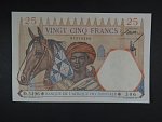FRANCOUZSKÁ ZÁPADNÍ AFRIKA, 25 Francs 1.10.1942, BNB. B114d, Pi. 27
