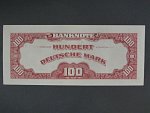 Vydání pro Západní zónu, 100 Deutsche Mark 1948 série L/A, Ros. 244, Grab. WBZ-8