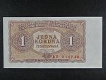 1 Kčs 1953 série RU, vélké písmena, tiskárna STC Praha