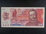 50 Kčs 1987 série F 02, sériové čísla blíž u sebe