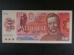 50 Kčs 1987 série F 22, sériové čísla blíž u sebe