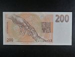 200 Kč 1993 série A 75 proužek Kčs, bílý papír