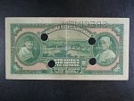 100 Kč 1920 série Aa, perf. SPECIMEN + 4x skartační otvor
