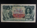 100 Ks 1931/1940 s přetiskem série Lb, II.vydání, 2x SPECIMEN dole