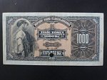 1000 Kč 1932 série A, bankovní vzor se svislou perf. SPECIMEN +  perf- otvor 8mm