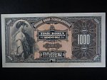 1000 Kč 1932 série A, bankovní vzor se svislou perf. SPECIMEN +  perf- otvor 4mm