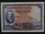 50 Pesetas 1927, přetisk Republica Espaňola (v oběhu: 1931), BNB. B516c, Pi. 80