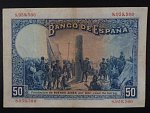 50 Pesetas 1927, přetisk Republica Espaňola (v oběhu: 1931), BNB. B516c, Pi. 80