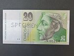 20 Sk 1999 série J, 1x vodorovná per. SPECIMEN
