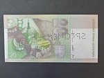 20 Sk 1999 série J, 1x vodorovná per. SPECIMEN