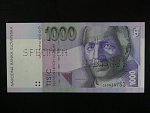 1000 Sk 1993 série G, 2x vodorně zrcadlově perf. SPECIMEN