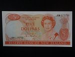 NOVÝ ZÉLAND, 5 Dollars 1981, série JBM, BNB. B118a, Pi. 171