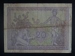 ALŽÍR, 20 Francs 27-4-1943, podpis vrchního praporčíka, BNB. B135a, Pi. 92