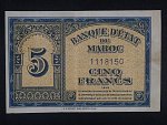MAROKO, 5 Francs 1943, BNB. B218a, Pi. 24