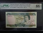 ŠALAMOUNOVY OSTROVY, 2 Dollars 1977 - PMG 66, BNB. B101a, Pi. 5