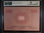 5000 Kč 1919 Novotisk s přetiskem Specimen - PMG 67, série 2, č. 47