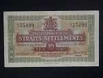 STRAITS SETTLEMENTS, 10 Cents 1919, BNB B1117b, Pi. 8