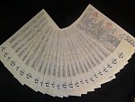 5000 Kč 2026 série 01 A až 01Y kompletní sada všech 24 ks sérií pamětní s přítiskem ČNB 100 LET 1926 - 2026