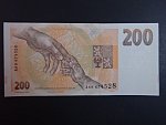 200 Kč 1993 série A 72 proužek Kč poslední série