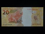 BRAZÍLIE, 20 Reais 2019 - série KF, BNB. B877e, Pi. 255e