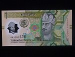TURKMENISTÁN, 1 Manat 2025 pamětní polymer vydání, BNB. B240a