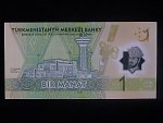 TURKMENISTÁN, 1 Manat 2025 pamětní polymer vydání, BNB. B240a