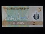 TURKMENISTÁN, 5 Manat 2025 pamětní polymer vydání, BNB. B241a