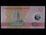 TURKMENISTÁN, 10 Manat 2025 pamětní polymer vydání, BNB. B242a