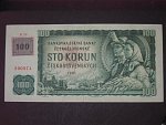 100 Kč 1961 s. B, kolek, Baj. CZ 1a, Pi. 1