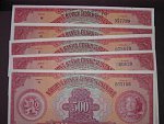 sada 500 Kč 2.5.1929 série D, E, F, G, H, 1x perf. SPECIMEN