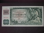 100 Kč 1961 s. Z, kolek, Baj. CZ 1b, Pi. 1