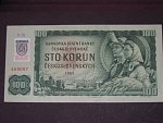 100 Sk 1961 s. T 78, kolkovaná, Baj. SK 3b, Pi. 17